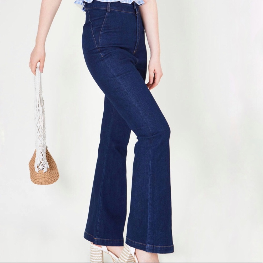 Loretta High Waisted Bell Bottom Trousers
